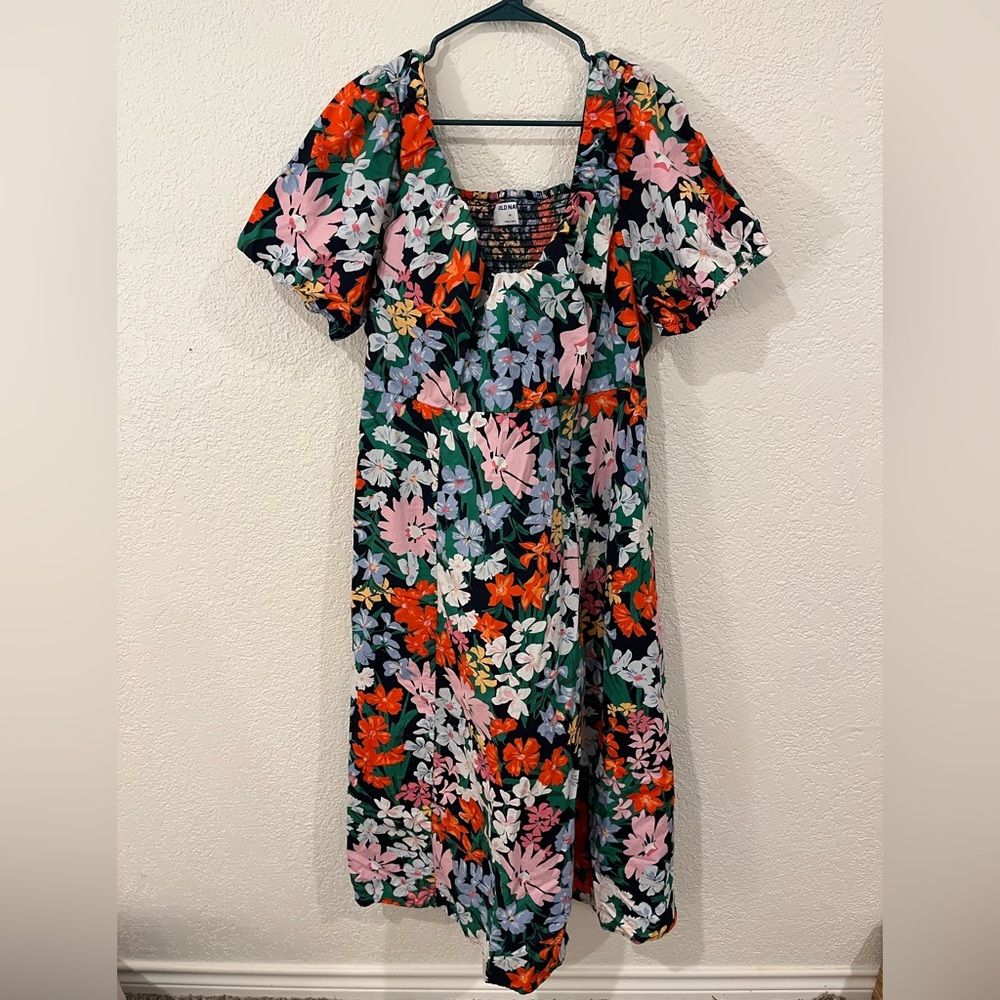 Old Navy Colorful Floral Midi Dress